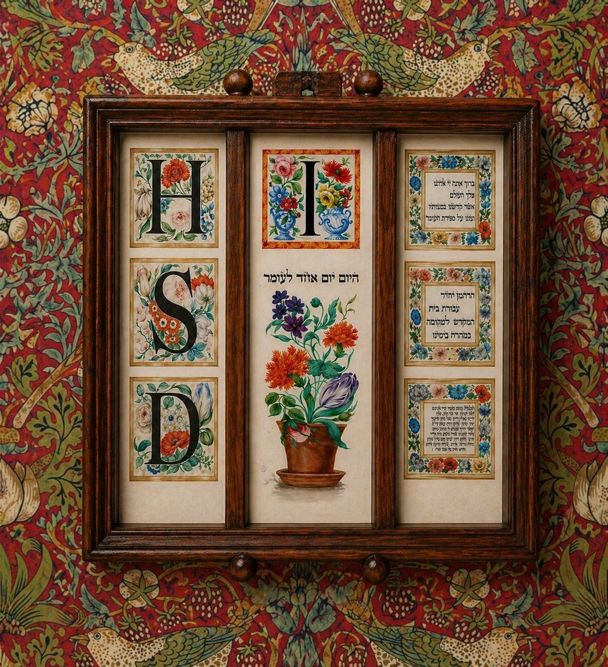 A framed illuminated Omer counter